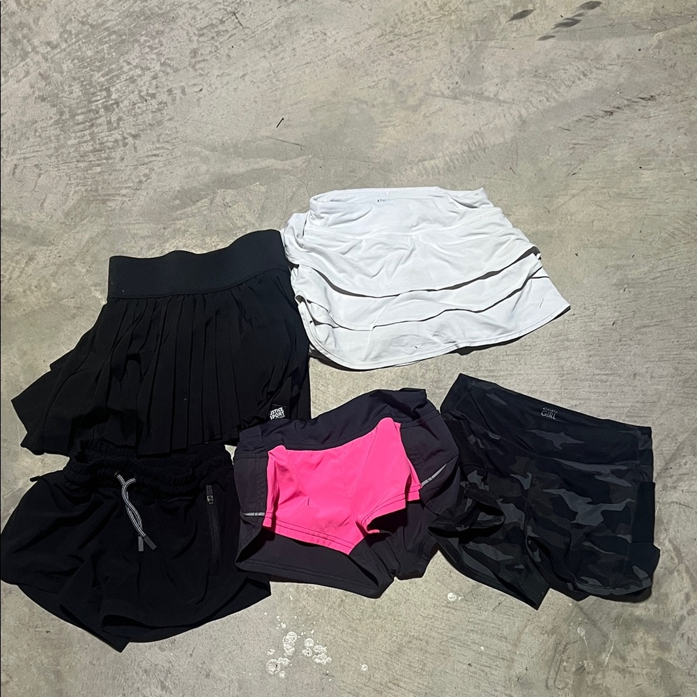 Athleta/ Justice Skirts and shorts set